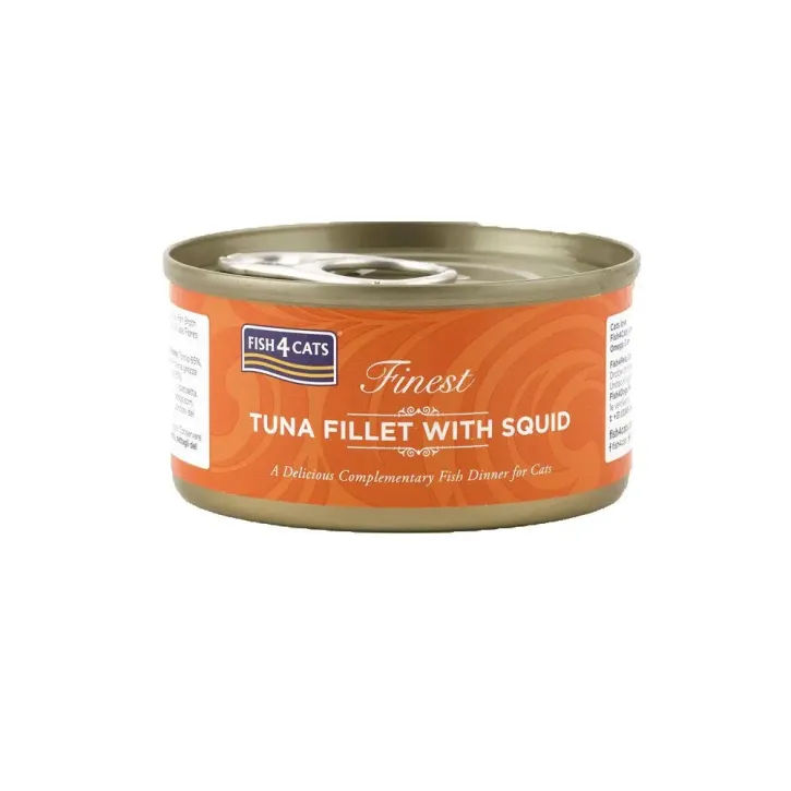 Fish4Cats Finest Thunfischfilet mit Tintenfisch 12 x 70 g