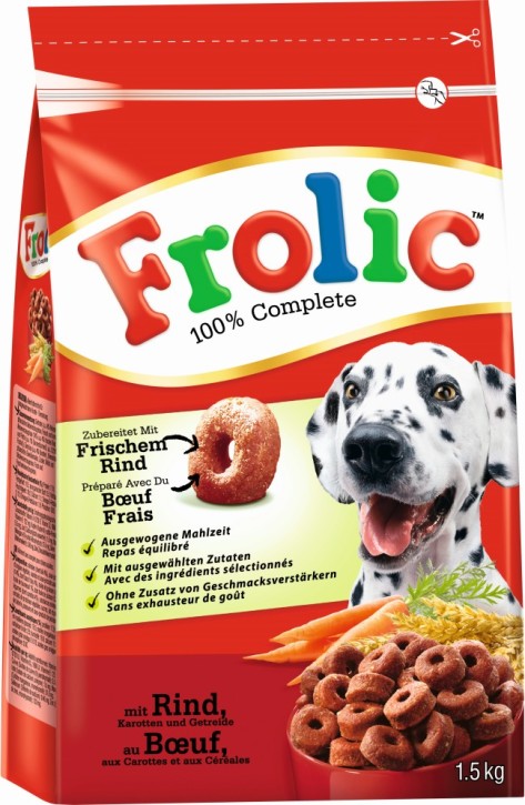 Frolic Complete mit Rind, Karotten & Getreide 5 x 1,5 kg