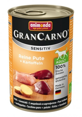 Animonda Dog Gran Carno Sensitiv Adult Reine Pute plus Kartoffeln 400 g