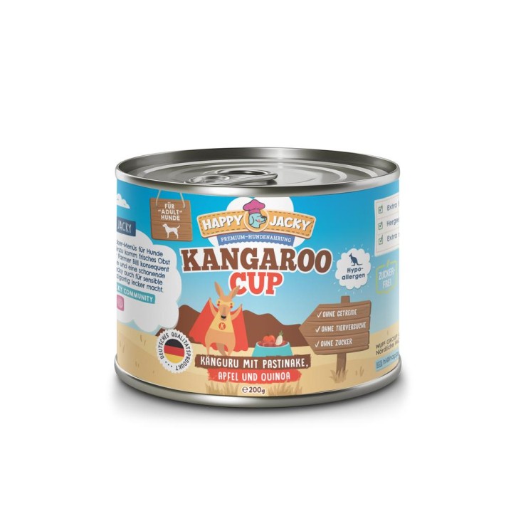 Happy Jacky Dog Kangaroo Cup 12 x 200 g