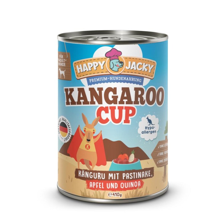 Happy Jacky Dog Kangaroo Cup 200 g, 410 g oder 820 g