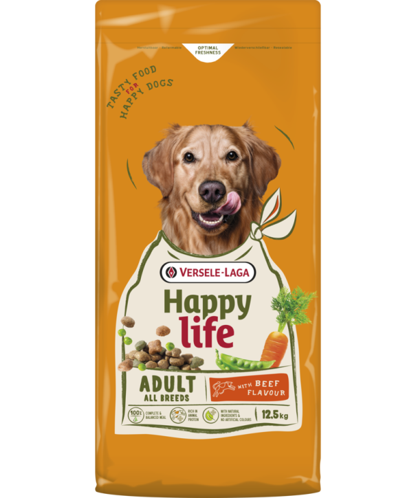 Happy Life Adult mit Rindgeschmack 12,5 kg (SPARTIPP: unsere Staffelpreise)