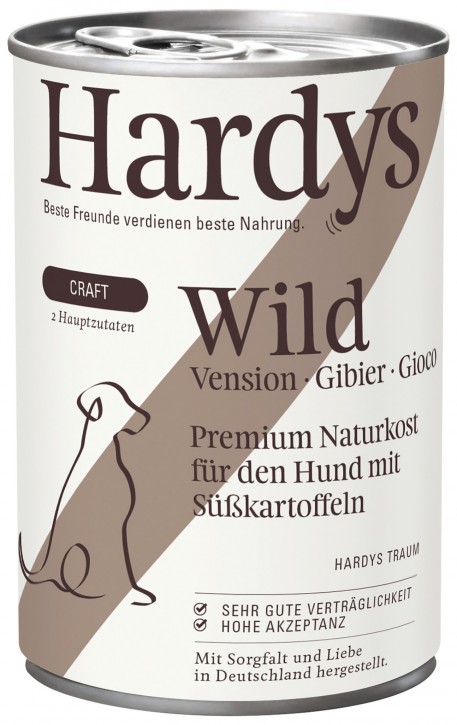 Hardys Traum Craft Schwarzwild und Süßkartoffel 12 x 400 g