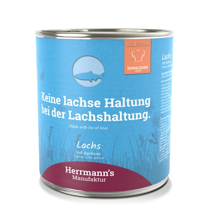 Herrmanns Selection Adult Lachs mit Aprikose 6 x 800 g