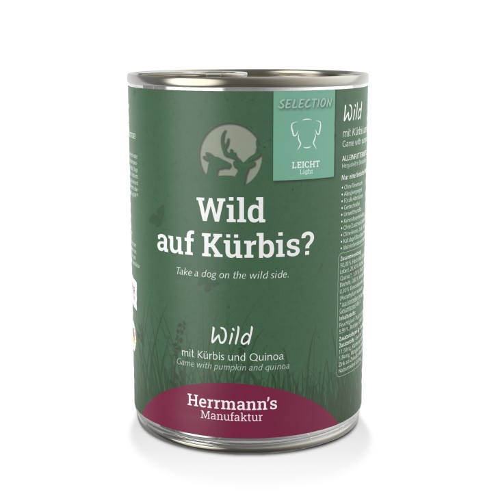 Herrmanns Selection Light Wild, Kürbis und Quinoa 12 x 400 g