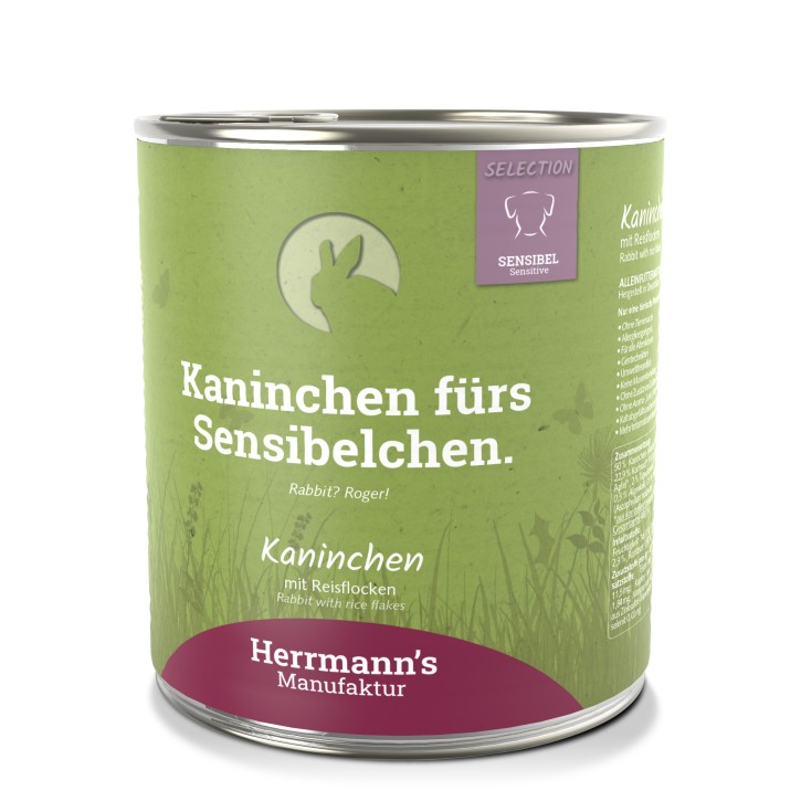 Herrmanns Selection Sensible Kaninchen mit Reisflocken 6 x 800 g