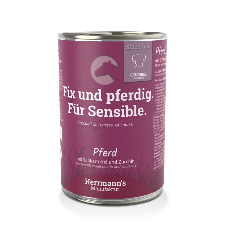 Herrmanns Selection Sensible Pferd, Süßkartoffel und Zucchini 400 g oder 800 g