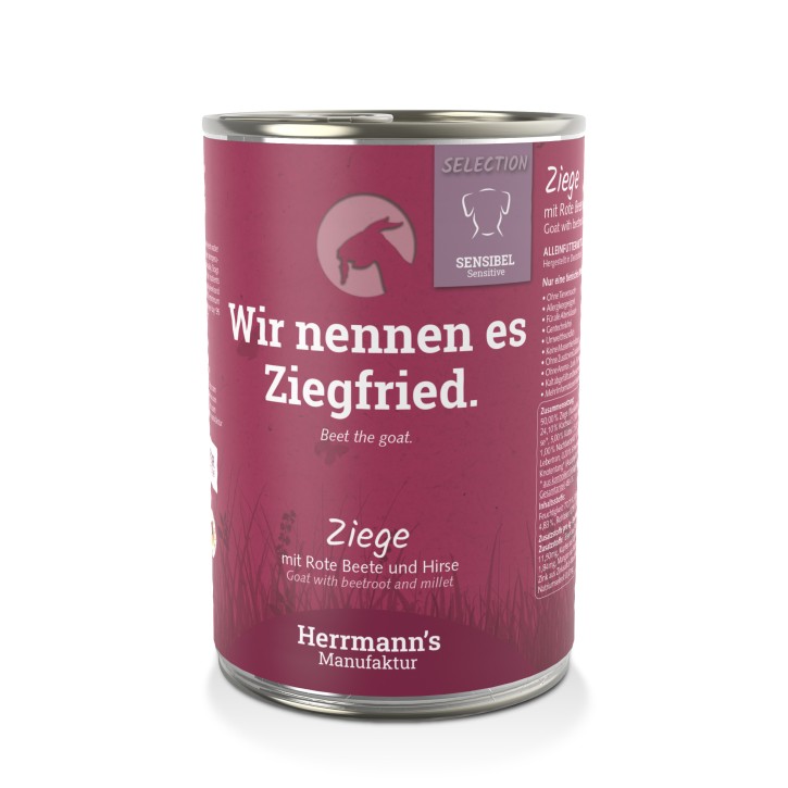 Herrmanns Selection Sensible Ziege, rote Beete und Hirse 12 x 400 g