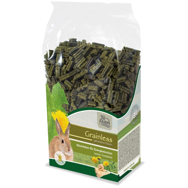 JR Farm Grainless Complete Junior Zwergkaninchen 6 x 1 kg