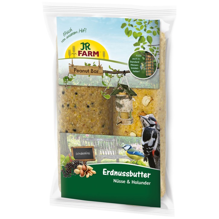 JR Farm Peanut Bar 2er Pack Nüsse & Holunder 3 x 700 g