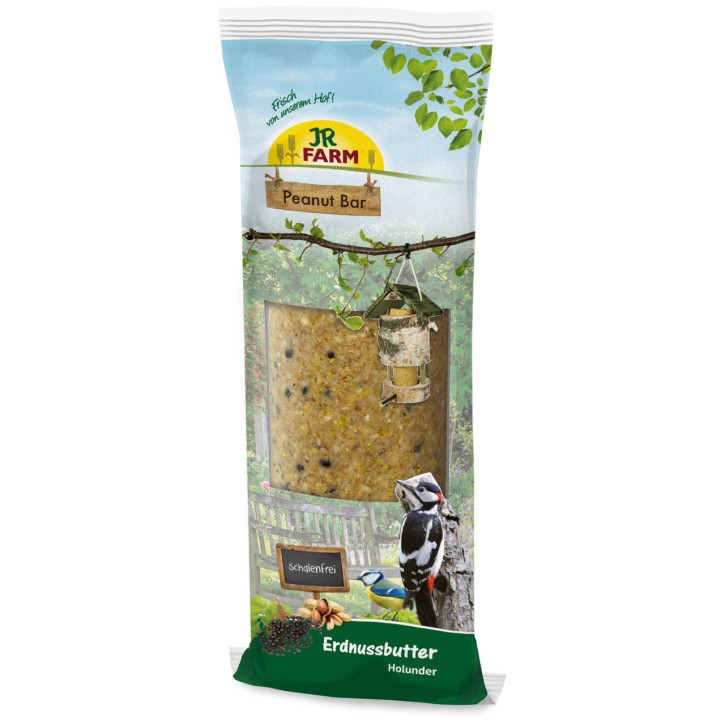 JR Farm Peanut Bar Erdnussbutter mit Holunder 5 x 350 g