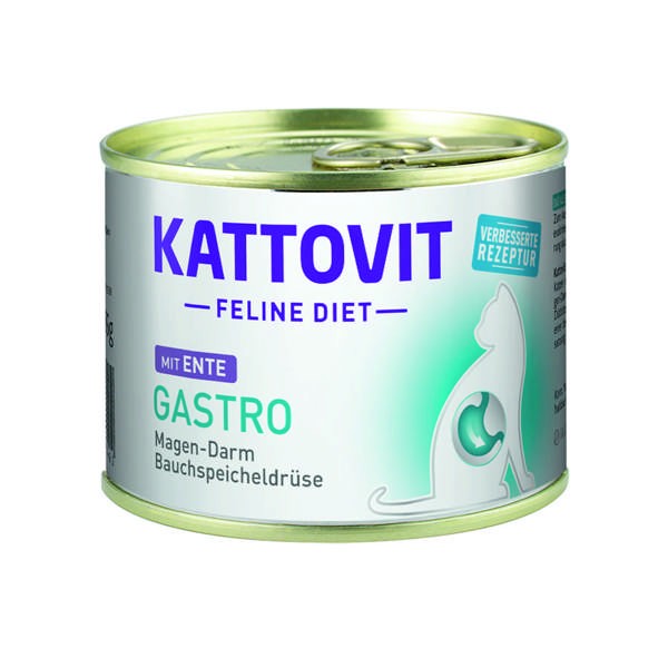 Kattovit Feline Diet Gastro mit Ente 12 x 185 g