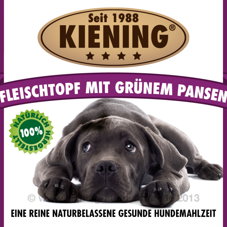 Kiening Dog Fleischtopf mit grünem Pansen 820 g