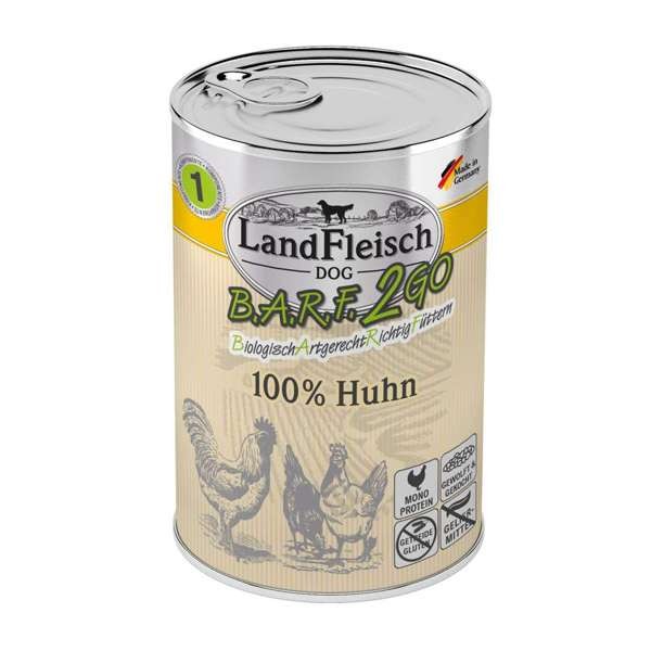 LandFleisch B.A.R.F. 2GO 100% vom Huhn 6 x 400 g
