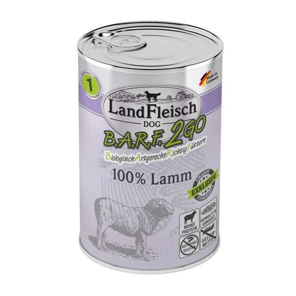 LandFleisch B.A.R.F. 2GO Exklusiv 100% vom Lamm 6 x 400 g