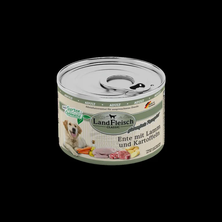 LandFleisch Dog Classic Ente, Lamm und Kartoffeln 12 x 195 g
