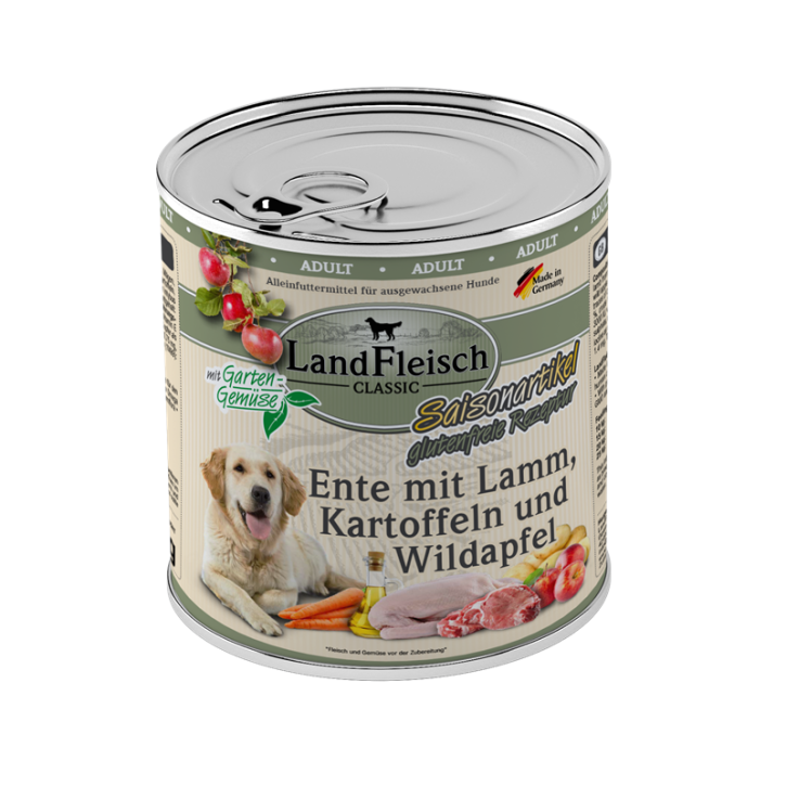 LandFleisch Ente, Lamm & Wildapfel 6 x 800 g