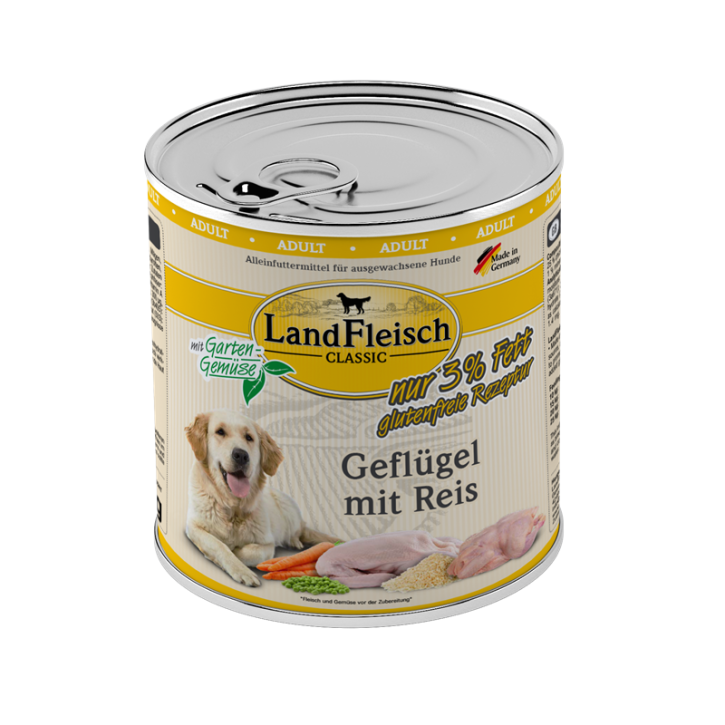 LandFleisch Geflügel & Reis 6 x 800 g