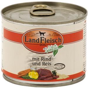 LandFleisch Pur mit Rind und Reis 12 x 195 g