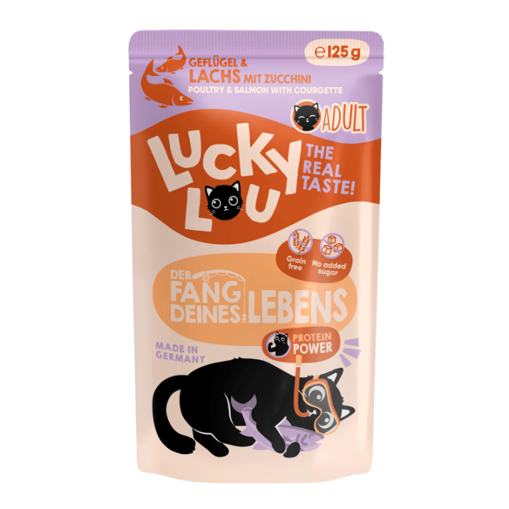 Lucky Lou Adult Geflügel & Lachs 16 x 125 g