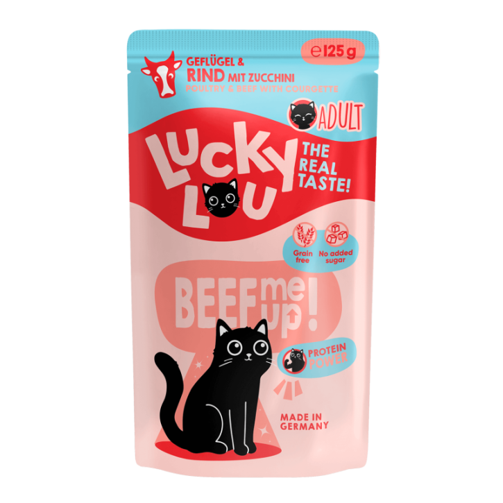 Lucky Lou Adult Geflügel & Rind 16 x 125 g