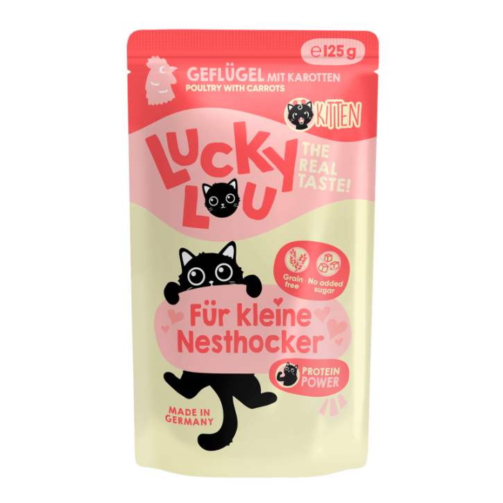 Lucky Lou Kitten Geflügel 16 x 125 g