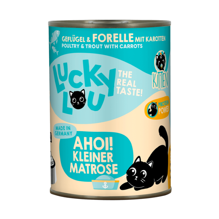 Lucky Lou Kitten Geflügel & Forelle 200 g oder 400 g