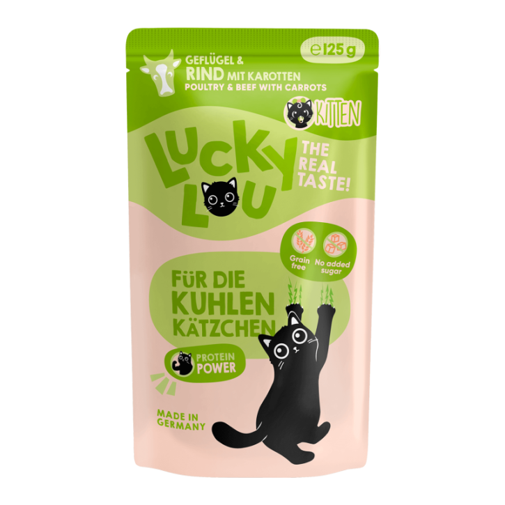 Lucky Lou Kitten Geflügel & Rind 125 g