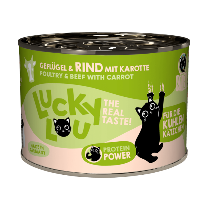 Lucky Lou Kitten Geflügel & Rind 12 x 200 g