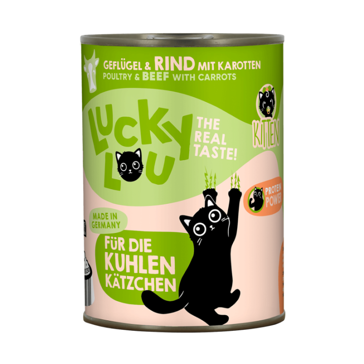 Lucky Lou Kitten Geflügel & Rind 200 g oder 400 g