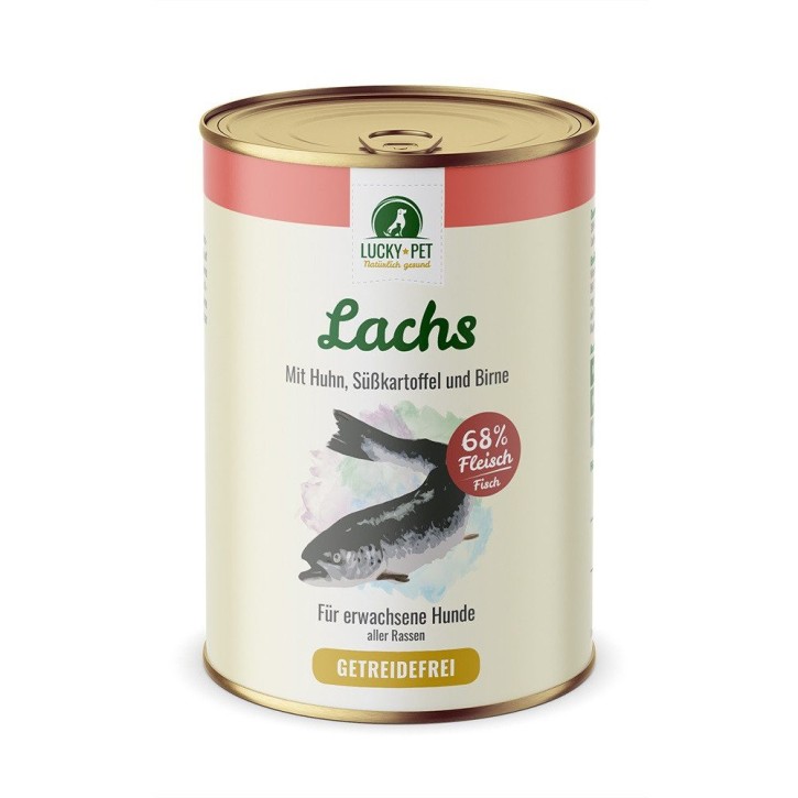 Lucky Pet Lachs mit Huhn, Süßkartoffel und Birne 400 g oder 800 g