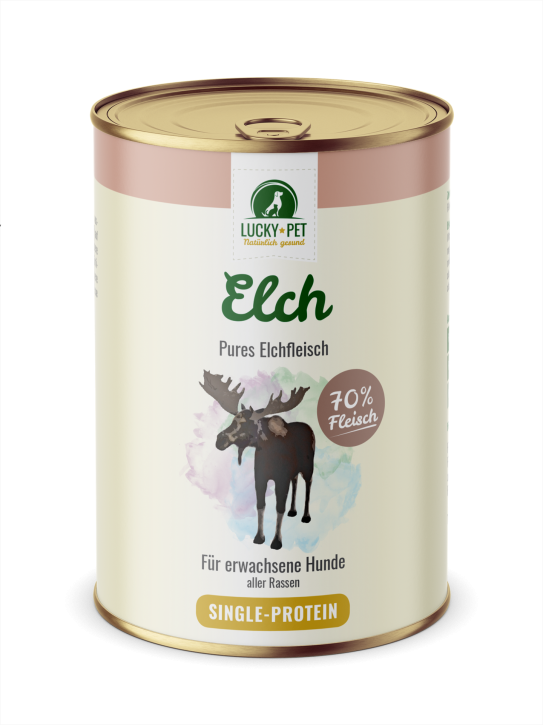 Lucky Pet Pures Elchfleisch 12 x 800 g