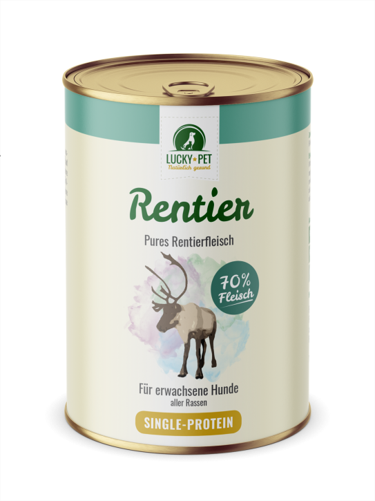 Lucky Pet Pures Rentierfleisch 12 x 800 g