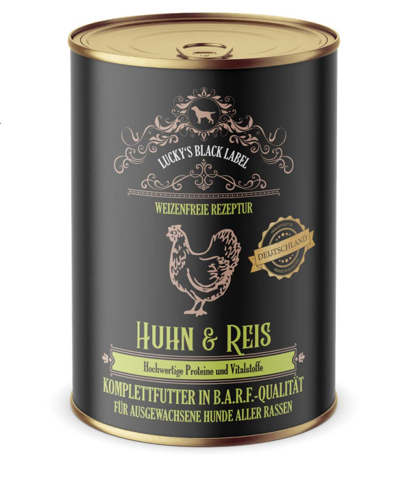 Luckys Black Label Hühnchen an Reis 12 x 400 g