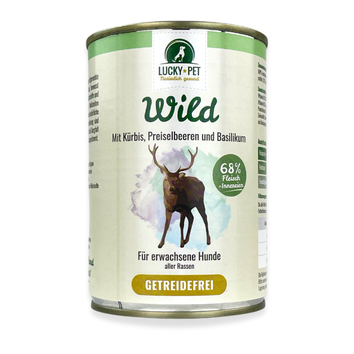 Luckys Wild mit Kürbis und Preiselbeere 12 x 400 g