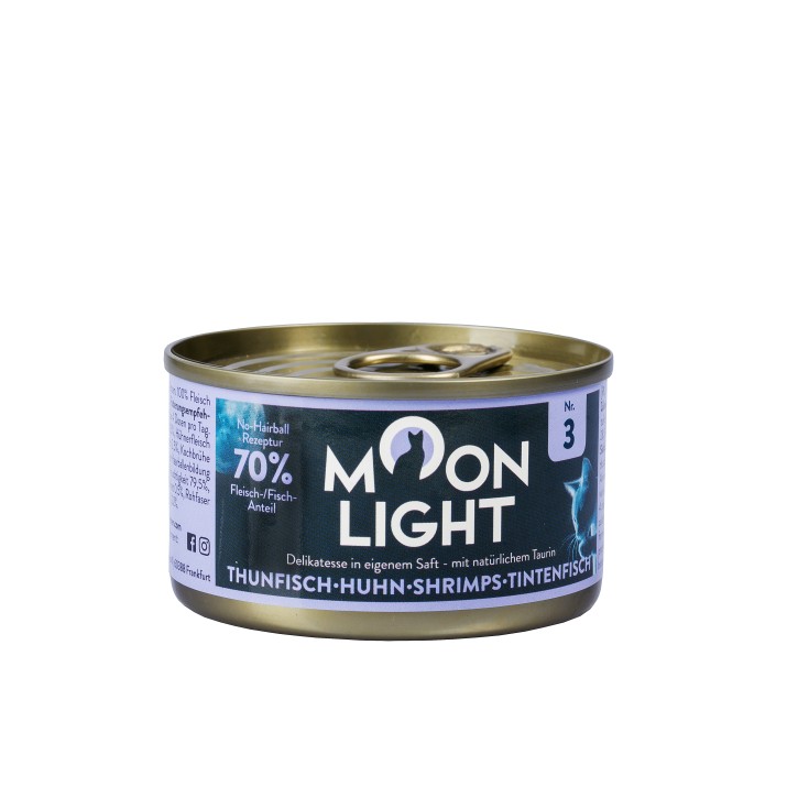 MOONLIGHT Dinner Nr. 3 Thunfisch, Huhn, Schrimps und Tintenfisch 12 x 80 g
