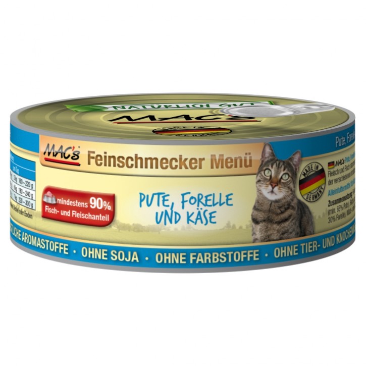 Macs Cat Feinschmecker Menü Pute & Forelle 12 x 100 g
