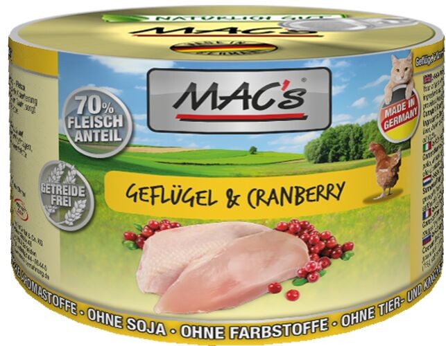 Macs Cat Geflügel & Cranberry 200 g