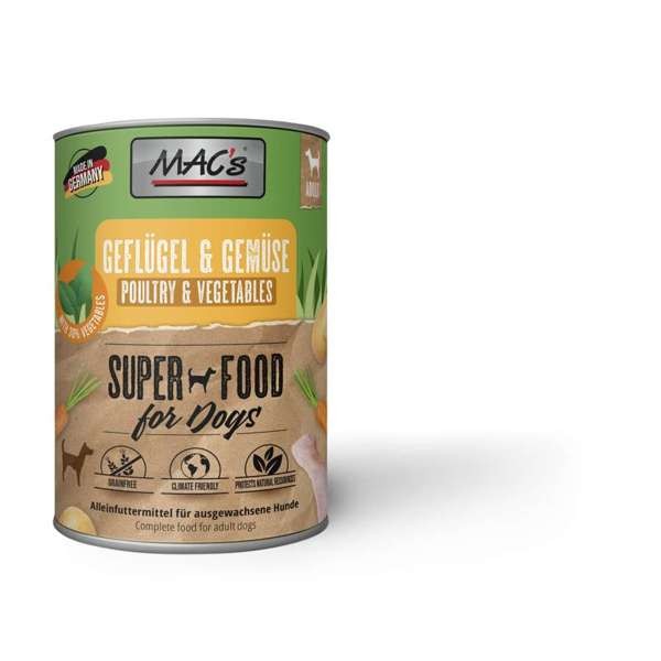 Macs Dog Geflügel & Gemüse 12 x 400 g