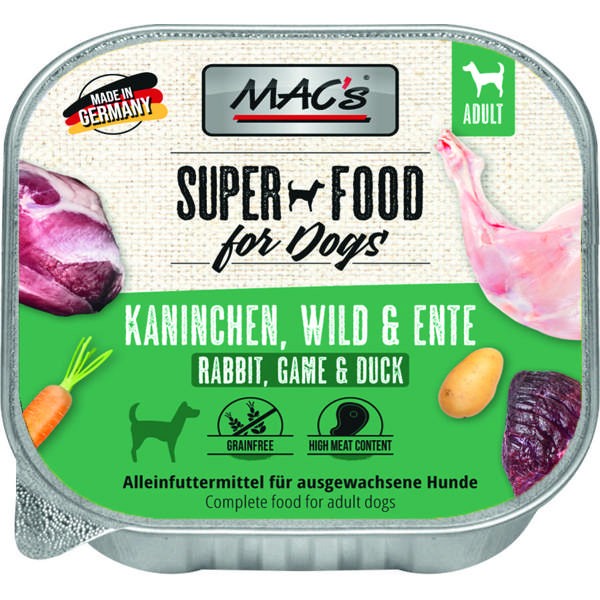 Macs Dog Kaninchen, Wild & Ente 10 x 150 g