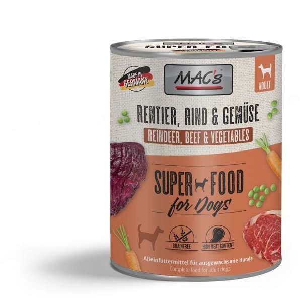 Macs Dog Rentier & Gemüse 6 x 800 g