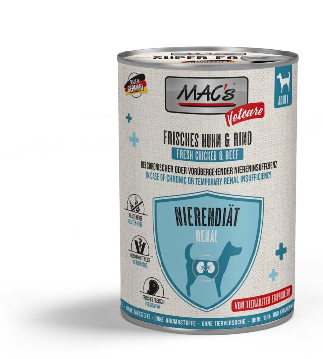 Macs Dog Vetcare Nierendiät Huhn & Rind 200 g oder 400 g