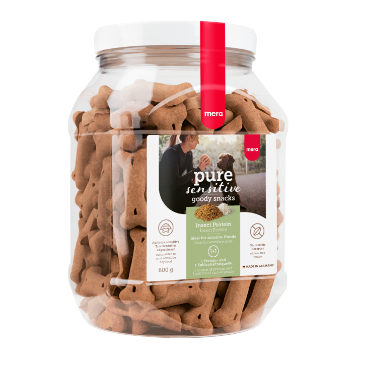 Mera Dog Pure Sensitive Goody Snack mit Insektenprotein 6 x 600 g