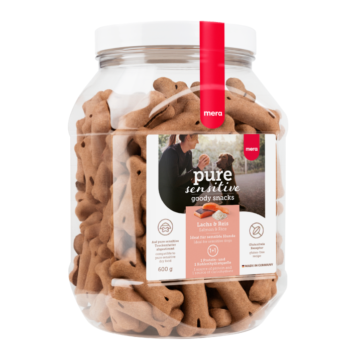 Mera Dog Pure Sensitive Goody Snack mit Lachs & Reis 6 x 600 g