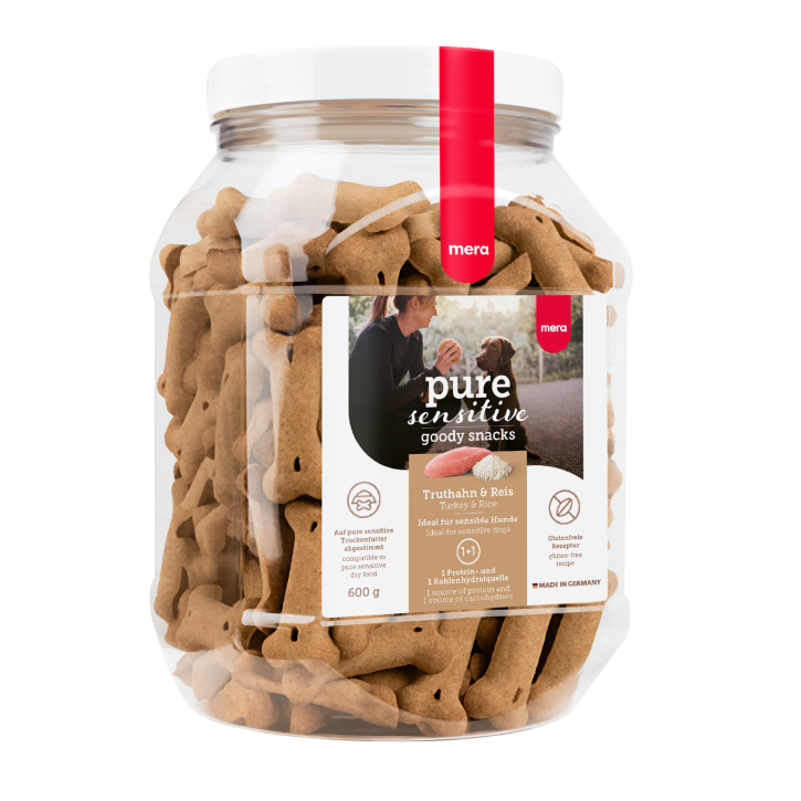 Mera Dog Pure Sensitive Goody Snack mit Truthahn & Reis 6 x 600 g
