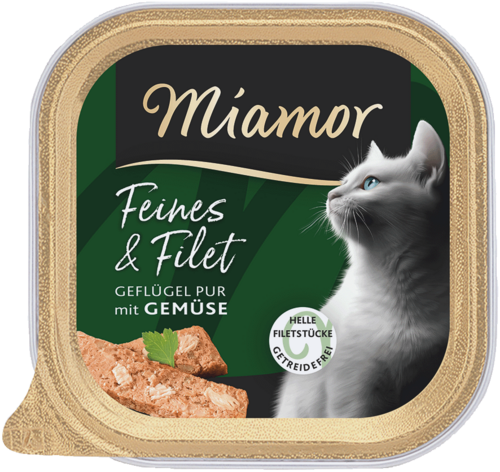 Miamor Cat Feines & Filet Geflügel Pur und Gemüse 16 x 100 g