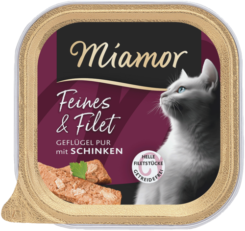 Miamor Cat Feines & Filet Geflügel Pur und Schinken 16 x 100 g