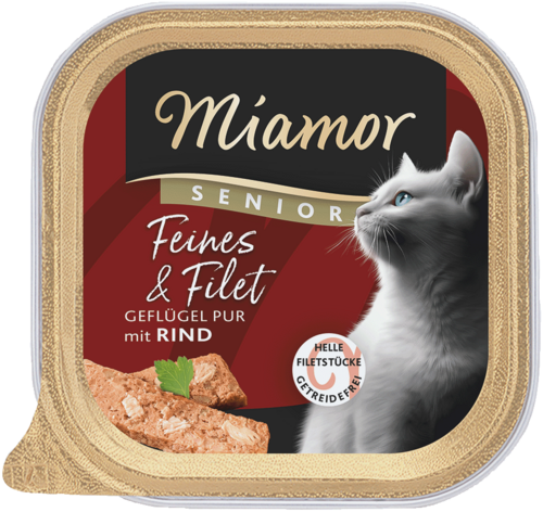 Miamor Cat Feines & Filet Senior Geflügel Pur und Rind 16 x 100 g