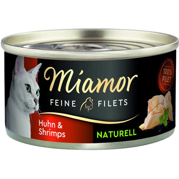 Miamor Feine Filets Naturell Huhn & Shrimps 24 x 80 g