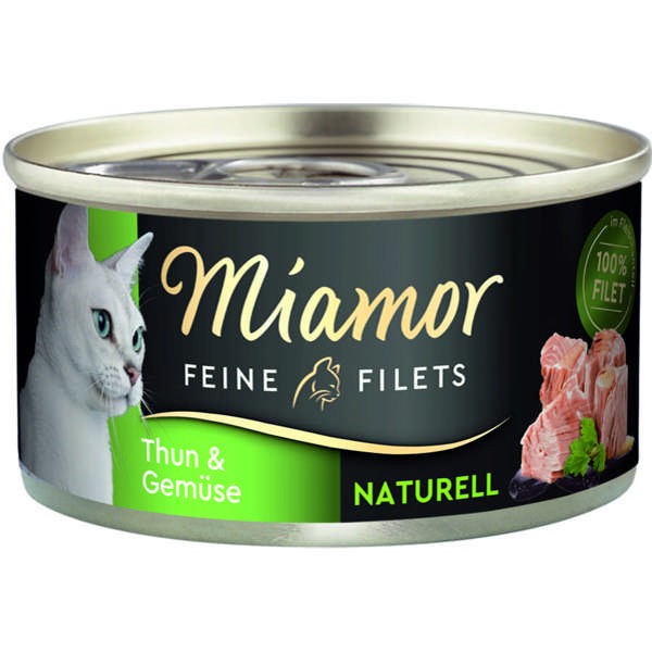 Miamor Feine Filets Naturell Thunfisch & Gemüse 24 x 80 g